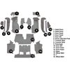 VT1125883 1990-93 Chevrolet Corvette; Convertible; w/2 Door Latches; Complete Molded Carpet Set; w/ Heel Pad; Cutpile; Pewter - image 4