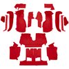 VT1125891 1990-93 Chevrolet Corvette; Convertible; w/2 Door Latches; Complete Molded Carpet Set; w/ Heel Pad; Cutpile; Torch Red - image 2
