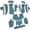 VT1125904 1990-93 Chevrolet Corvette; Convertible; w/2 Door Latches; Complete Molded Carpet Set; Cutpile; Metallic Blue - image 1