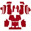 VT1125977 1990-93 Chevrolet Corvette; Convertible; w/2 Door Latches; Complete Molded Carpet Set; Cutpile; Flame Red - image 2