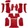 VT1126777 1994-96 Chevrolet Corvette; Coupe; Complete Molded Carpet Set; w/ Heel Pad; w/o Door Panels; Cutpile; Flame Red - image 2