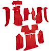 VT1126791 1994-96 Chevrolet Corvette; Coupe; Complete Molded Carpet Set; w/ Heel Pad; w/o Door Panels; Cutpile; Torch Red - image 1