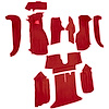 VT1126877 1994-96 Chevrolet Corvette; Coupe; Complete Molded Carpet Set; w/o Door Panels; Cutpile; Flame Red - image 1