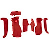 VT1127377 1994-96 Chevrolet Corvette; Front Molded Carpet Set; w/ Heel Pad; w/o Door Panels Cutpile; Flame Red - image 1