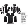 VT1128801 1992-93 Chevrolet Corvette; Coupe; w/1 Door Latch; Complete Molded Carpet Set; w/ Heel Pad; Cutpile; Black - image 3