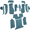 VT1128904 1992-93 Chevrolet Corvette; Coupe; w/1 Door Latch; Complete Molded Carpet Set; Cutpile; Metallic Blue - image 1