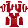 VT1128977 1992-93 Chevrolet Corvette; Coupe; w/1 Door Latch; Complete Molded Carpet Set; Cutpile; Flame Red - image 2