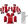 VT1128977 1992-93 Chevrolet Corvette; Coupe; w/1 Door Latch; Complete Molded Carpet Set; Cutpile; Flame Red - image 4