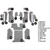 VT1128983 1992-93 Chevrolet Corvette; Coupe; w/1 Door Latch; Complete Molded Carpet Set; Cutpile; Medium Gray/Pewter - image 4