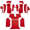 VT1128991 1992-93 Chevrolet Corvette; Coupe; w/1 Door Latch; Complete Molded Carpet Set; Cutpile; Torch Red - image 2