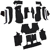 VT1129201 1992-93 Chevrolet Corvette; Convertible; w/1 Door Latch; Complete Molded Carpet Set; w/ Heel Pad; Cutpile; Black - image 1