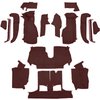 VT1129202 1992-93 Chevrolet Corvette; Convertible; w/1 Door Latch; Complete Molded Carpet Set; w/ Heel Pad; Cutpile; Ruby Red - image 2