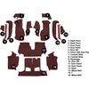 VT1129202 1992-93 Chevrolet Corvette; Convertible; w/1 Door Latch; Complete Molded Carpet Set; w/ Heel Pad; Cutpile; Ruby Red - image 4