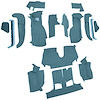 VT1129304 1992-93 Chevrolet Corvette; Convertible; w/1 Door Latch; Complete Molded Carpet Set; Cutpile; Metallic Blue - image 1