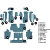 VT1129304 1992-93 Chevrolet Corvette; Convertible; w/1 Door Latch; Complete Molded Carpet Set; Cutpile; Metallic Blue - image 3
