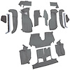VT1129368 1992-93 Chevrolet Corvette; Convertible; w/1 Door Latch; Complete Molded Carpet Set; Cutpile; Smoke - image 1