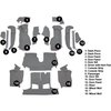 VT1129368 1992-93 Chevrolet Corvette; Convertible; w/1 Door Latch; Complete Molded Carpet Set; Cutpile; Smoke - image 2