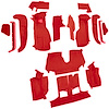 VT1129391 1992-93 Chevrolet Corvette; Convertible; w/1 Door Latch; Complete Molded Carpet Set; Cutpile; Torch Red - image 1