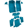 VT1135903 1966 Chevrolet Corvette; Coupe; Complete Molded Carpet Set; w/o Heel Pad; Loop; Medium Blue - image 1