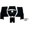 VT1158401 1959-60 Chevrolet Corvette; Complete Cut & Sewn Carpet Set; Daytona; Black - image 3