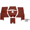 VT1158602 1959-60 Chevrolet Corvette; Complete Cut & Sewn Carpet Set; Foam Tuxedo; Red - image 4