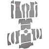 VT1163023 1963 Chevrolet Corvette; Coupe; Complete Cut & Sewn Carpet Kit; w/o Heel Pad; Loop; Silver - image 1