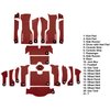 VT1171302 1964 Chevrolet Corvette; Coupe; Complete Cut & Sewn Carpet Kit; 36 Gallon Tank; w/o Heel Pad; Loop; Red - image 4