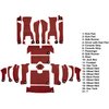 VT1177402 1963 Chevrolet Corvette; Roadster; Complete Cut & Sewn Carpet Kit; 36 Gallon Tank; Tool Box Cut; Foam Loop; Red - image 4