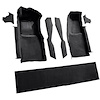 VT1296101 1978-80 Chevrolet Corvette; Front Molded Carpet Set; w/ Console Strips, Kick Panels & Door Panels; Cutpile; Black - image 1
