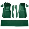 VT1296113 1978-80 Chevrolet Corvette; Front Molded Carpet Set; w/ Console Strips, Kick Panels & Door Panels; Cutpile; Dark Green - image 2