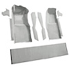 VT1296123 1978-80 Chevrolet Corvette; Front Molded Carpet Set; w/ Console Strips, Kick Panels & Door Panels; Cutpile; Silver - image 1