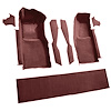 VT1296175 1978-80 Chevrolet Corvette; Front Molded Carpet Set; w/ Console Strips, Kick Panels & Door Panels; Cutpile; Claret / O - image 1