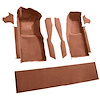 VT1296176 1978-80 Chevrolet Corvette; Front Molded Carpet Set; w/ Console Strips, Kick Panels & Door Panels; Cutpile; Saffron - image 1