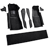 VT1296501 1981-82 Chevrolet Corvette; Front Molded Carpet Set; w/ Console Strips, Kick Panels & Door Panels; Cutpile; Black - image 1