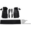 VT1296501 1981-82 Chevrolet Corvette; Front Molded Carpet Set; w/ Console Strips, Kick Panels & Door Panels; Cutpile; Black - image 4