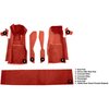 VT1296521 1981-82 Chevrolet Corvette; Front Molded Carpet Set; w/ Console Strips, Kick Panels & Door Panels; Cutpile; Red - image 3