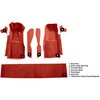 VT1296521 1981-82 Chevrolet Corvette; Front Molded Carpet Set; w/ Console Strips, Kick Panels & Door Panels; Cutpile; Red - image 4