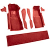VT1296554 1981-82 Chevrolet Corvette; Front Molded Carpet Set; w/ Console Strips, Kick Panels & Door Panels; Cutpile; Dark Red/C - image 1