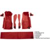 VT1296554 1981-82 Chevrolet Corvette; Front Molded Carpet Set; w/ Console Strips, Kick Panels & Door Panels; Cutpile; Dark Red/C - image 4