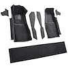 VT1296557 1981-82 Chevrolet Corvette; Front Molded Carpet Set; w/ Console Strips, Kick Panels & Door Panels; Cutpile; Charcoal - image 1