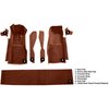 VT1296579 1981-82 Chevrolet Corvette; Front Molded Carpet Set; w/ Console Strips, Kick Panels & Door Panels; Cutpile; Cinnabar - image 4