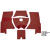VT1447802 1959-60 Chevrolet Corvette; Complete Cut & Sewn Carpet Set; Loop; Red - image 4