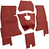 VT1447902 1961-62 Chevrolet Corvette; Complete Cut & Sewn Carpet Set; Loop; Red - image 1