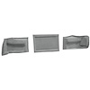 VT1532383 1997-04 Chevrolet Corvette; Coupe; Tail Light Panel Carpet Covers; 3-Piece Set; Cutpile; Medium Gray/Pewter - image 1