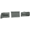 VT1532425 1997-04 Chevrolet Corvette; Coupe; Tail Light Panel Carpet Covers; 3-Piece Set; Truvette; Gray - image 1