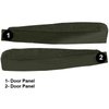 VT1536238 1968-76 Chevrolet Corvette; Door Panel Carpet Inserts; 2-Piece Set; Loop; Dark Olive Green - image 3