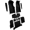 VT1701301 1969-70 Chevrolet Corvette; 4-Speed; Complete Molded Carpet Set; w/ Heel Pad & Toe Pad; Cutpile; Black - image 1