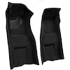 VT1701701 1969-70 Chevrolet Corvette; 4-Speed; Front Molded Carpet Set; w/ Heel Pad; & Toe Pad; Cutpile; Black - image 1