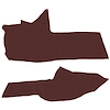 VT1716302 1990-93 Chevrolet Corvette; Console Carpet Strips; 2-Piece Set; Cutpile; Ruby Red - image 1