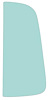 VT5559T Door Vent Window Glass 1955-59 Chevrolet, GMC Pickup Truck; Light Green Tint; RH or LH; Each - image 1